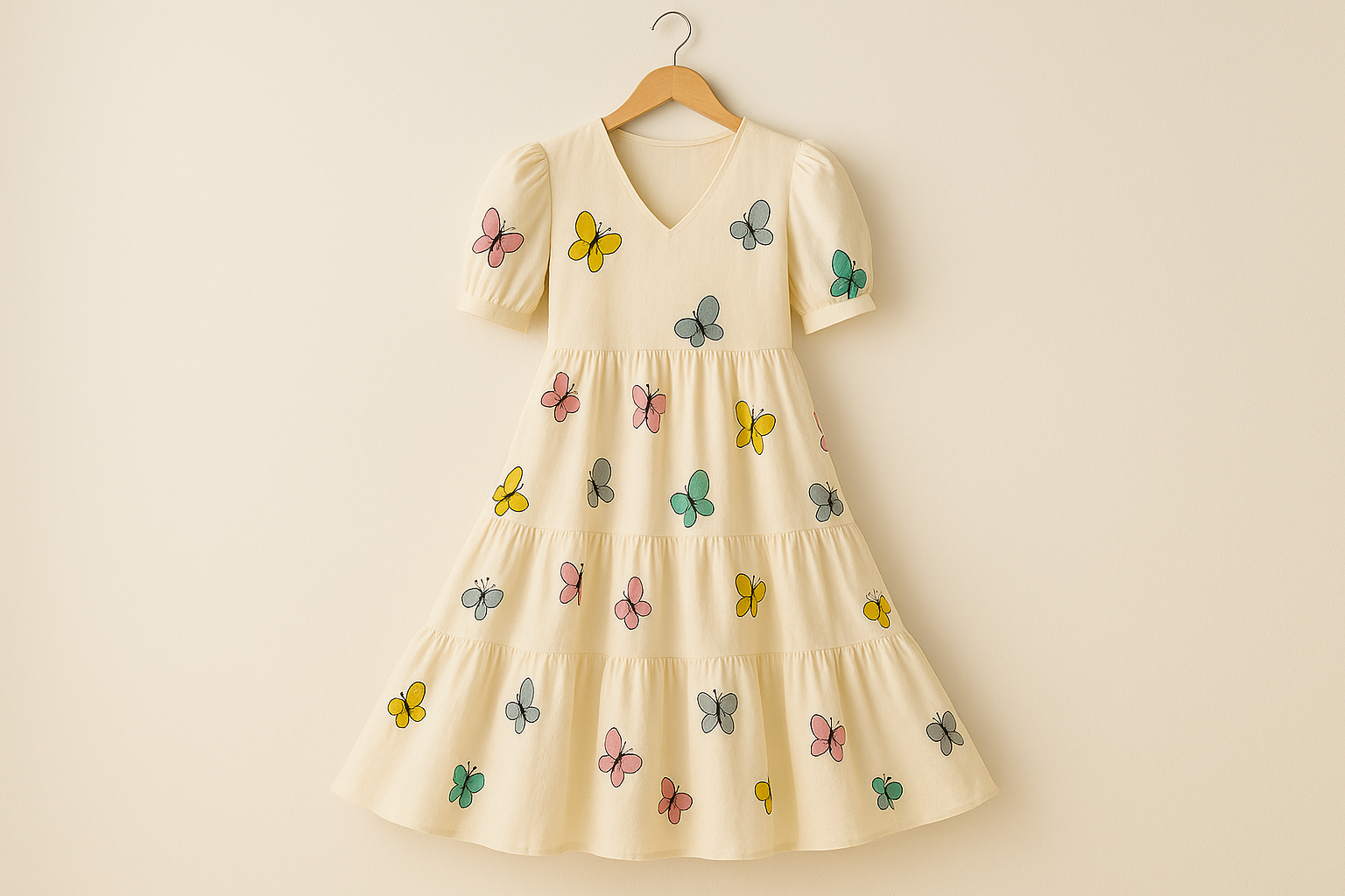 Butterfly dress on hanger catalog image
