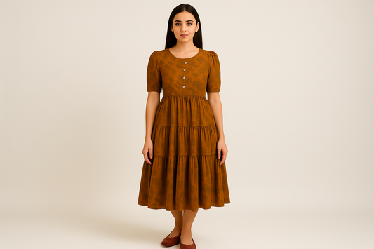 Elegant catalog-style dress image