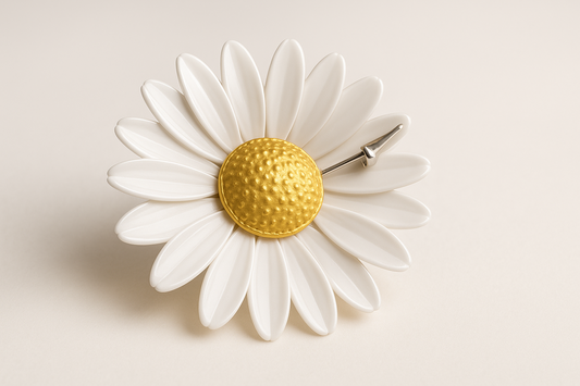 Elegant White Daisy Decorative Plate - Khwaahish Collection Premium Ceramic