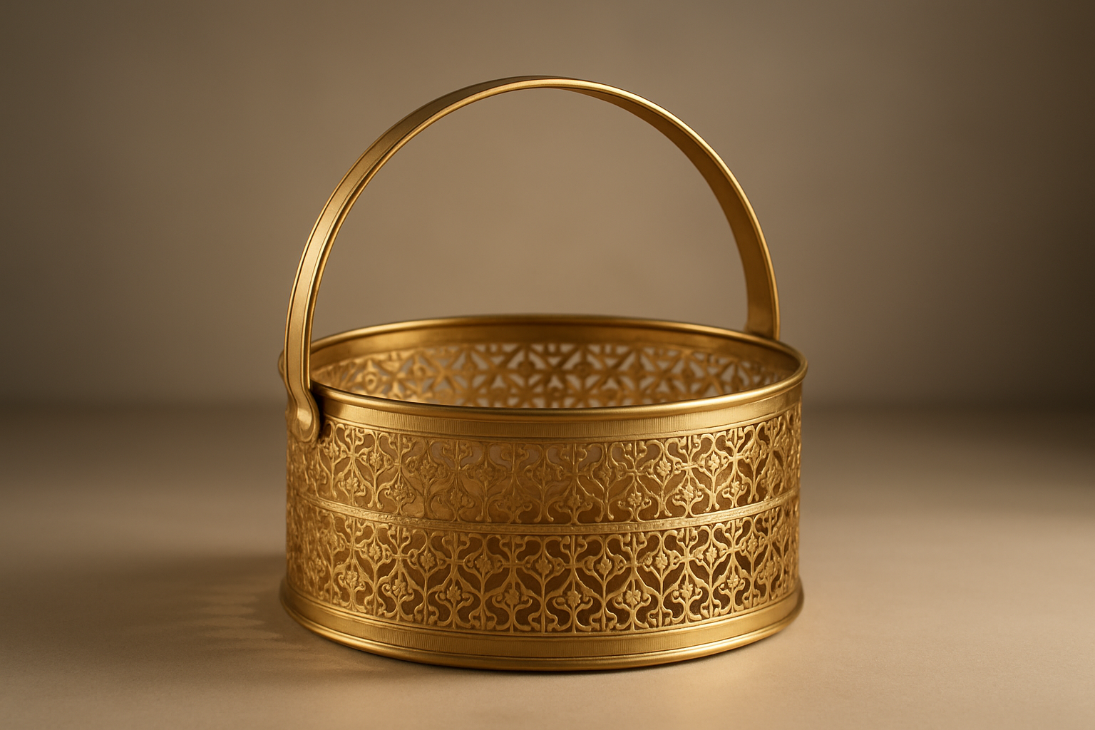 Aesthetic Golden Basket