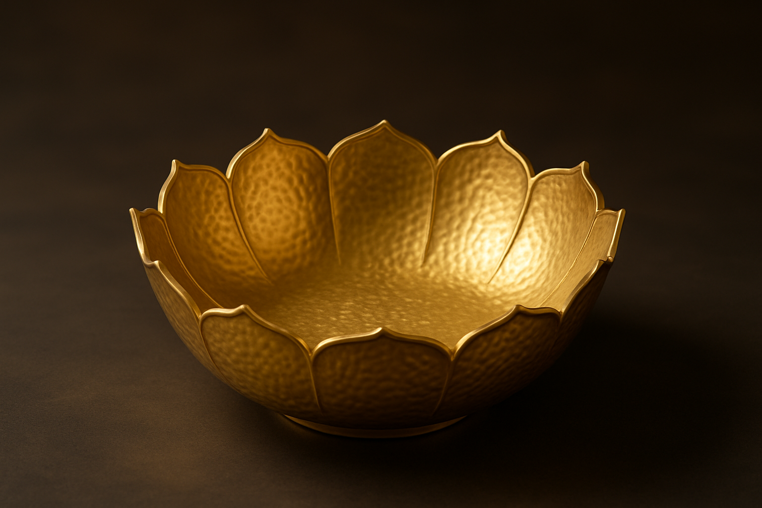 Aesthetic Golden Scalloped Bowl