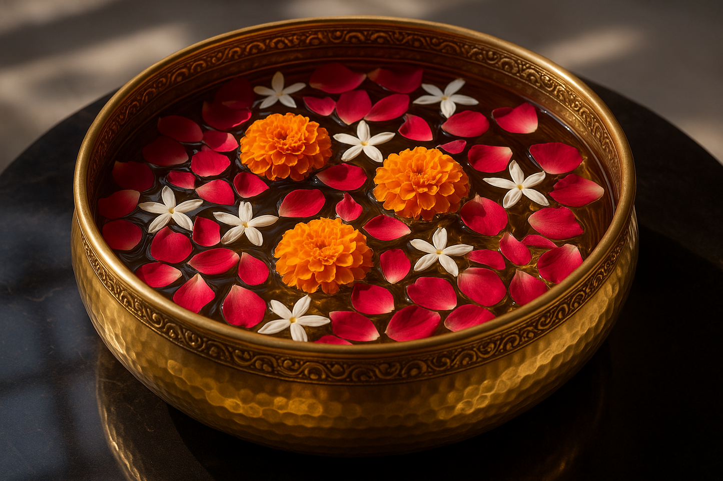 Khwaahish Collection Decorative Golden Hammered Bowl